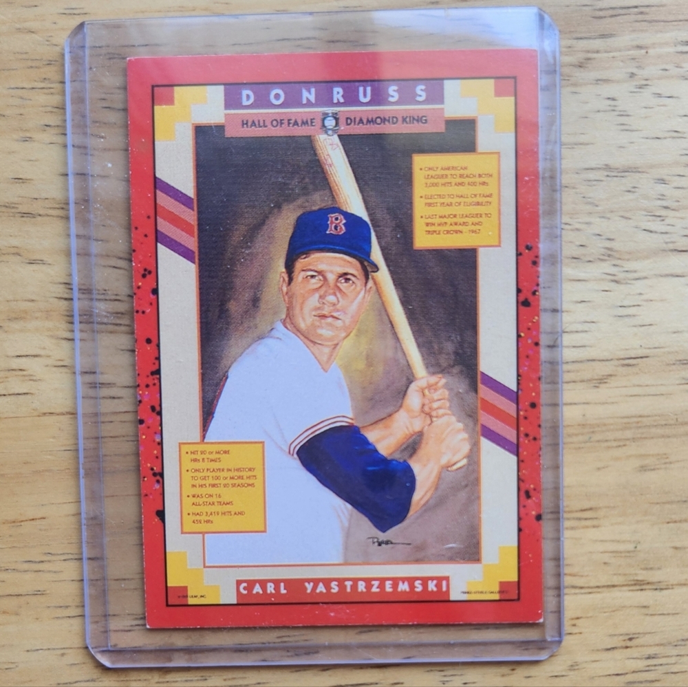 1989 Leaf Inc Donruss CARL YASTRZEMSKI Hall of Fame Diamond King Collection